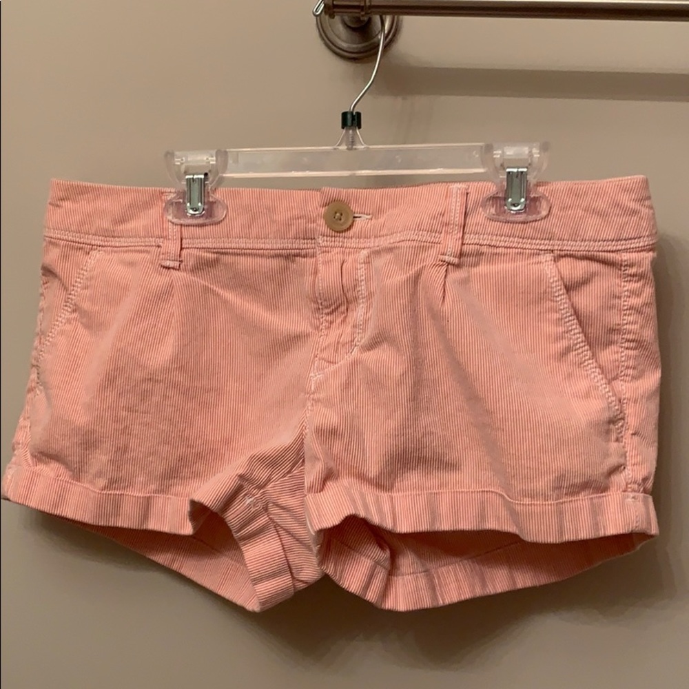 Peach striped shorts!